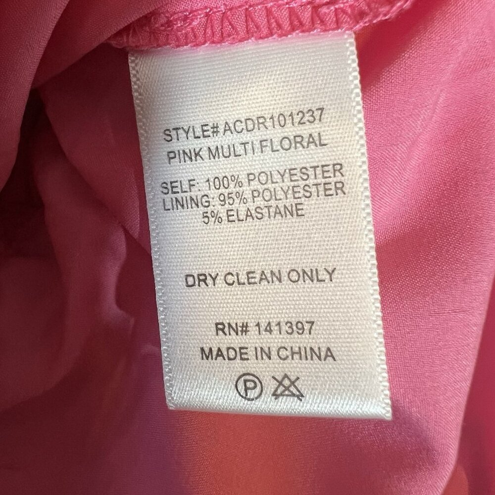 ASTR the Label Women Anthropologie Meg Ruched Mini Dress Floral Small Size Pink - Picture 13 of 14